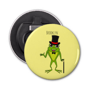 Décapsuleur Drôle grenouille avec chapeau dessus dessin animé