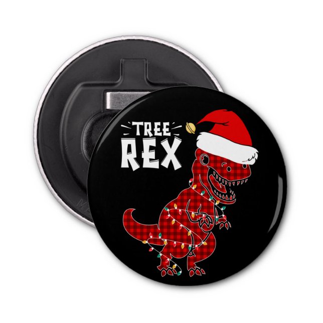 Décapsuleur Drôle Noël Dinosaure Tree Rex Bottle Opener (Devant)