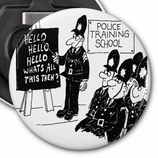 Décapsuleur École de formation de la police. Illustration drôl (Créateur téléchargé)