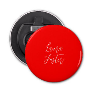 Décapsuleur Écriture manuscrite Nom élégant Couleur rouge Plai