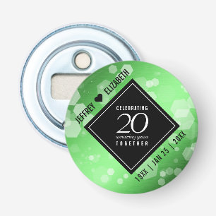 Décapsuleur Élégant 20ème Anniversaire de Mariage Émeraude