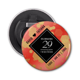 Décapsuleur Élégant 29e anniversaire du Mariage Garnet