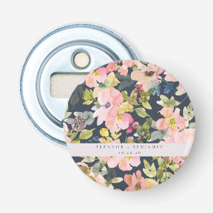 Décapsuleur Elégant Aquarelle de marine rose Floral Custom Wed