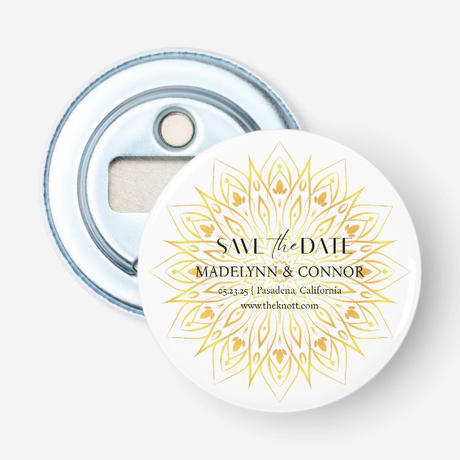 Décapsuleur Élégant Fleur sauvage orange bouton ouverture de b (Devant)