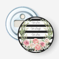 Élégante couronne florale sur noir (et blanc)