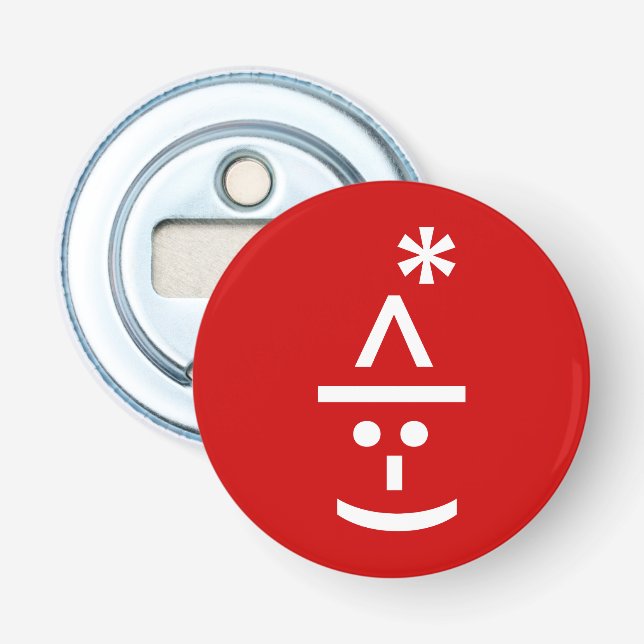 Décapsuleur Elfe de Noël Emoticon Xmas ASCII Texte Art (Devant)