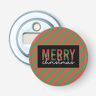 Décapsuleur Empreinte de léopard de Noël moderne Red Green Str