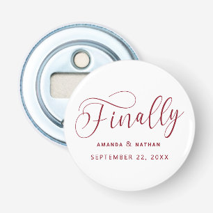 Décapsuleur Enfin Minimaliste Économiseur de Date de Mariage