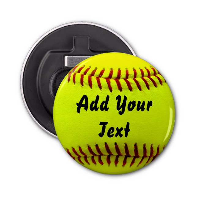 Décapsuleur Entraîneur de l'équipe du softball jaune de footba (Devant)