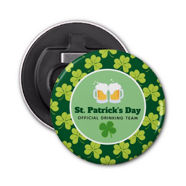 Décapsuleur Équipe de la St. Patrick's Day Drinking Motif (Devant)