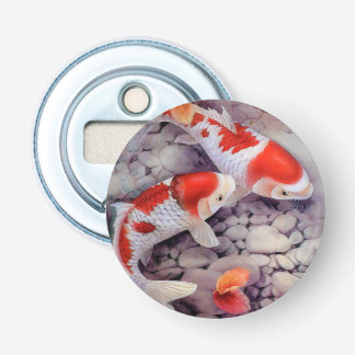 Décapsuleur Étang à poissons rouge et blanc de Koi