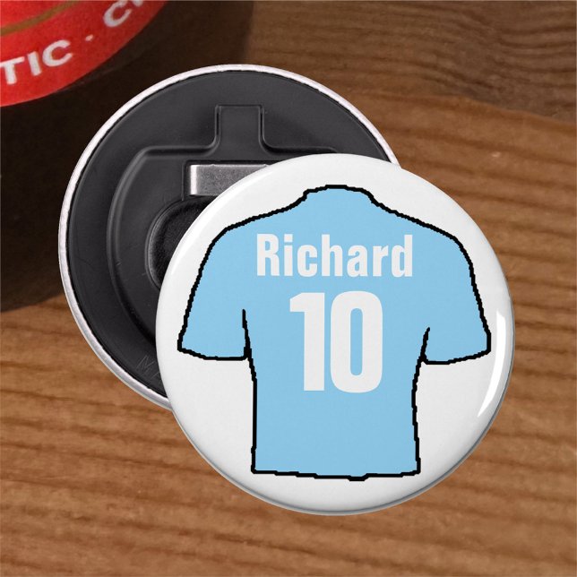 Décapsuleur Fan de football chemise à personnaliser.Football (Créateur téléchargé)
