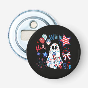Décapsuleur Fantôme rouge blanc Boo patriotique Halloween du 4