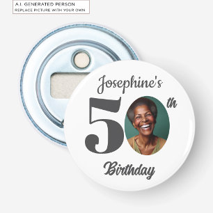 Décapsuleur Faveur de photo de fête d'anniversaire 50 audacieu