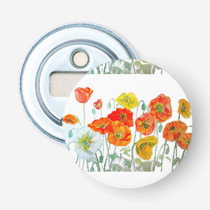 Décapsuleur Favori de mariage au pavot orange Fleur Florale