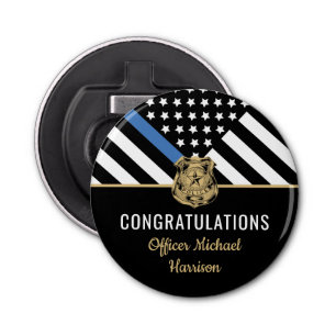 Décapsuleur Félicitations à la Police Blue Line Flag