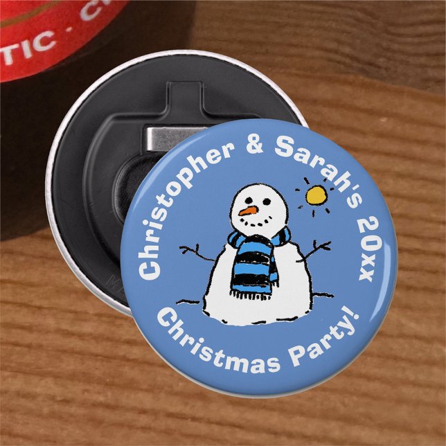 Décapsuleur Fête de Noël de l'image personnalisée de Snowman (Créateur téléchargé)