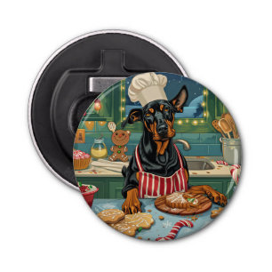 Décapsuleur Fête de Noël Doberman Pinscher
