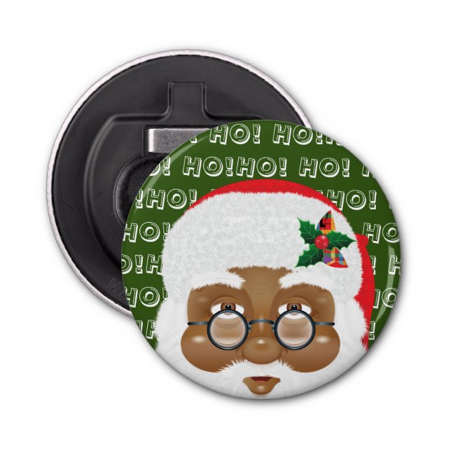 Décapsuleur Fête de Noël du Père Noël africain américain (Devant)