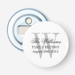 Décapsuleur Fête de réunion familiale monogramme personnalisée