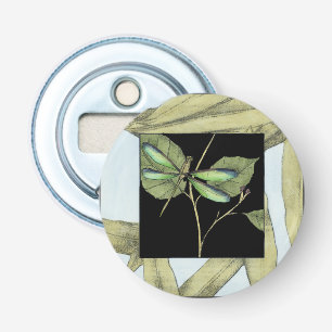 Décapsuleur Feuille avec l'encart de libellule par Jennifer