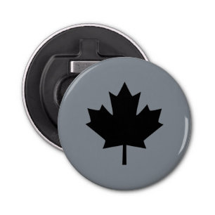 Décapsuleur Feuille d'érable noire canadienne gris