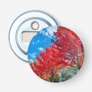 Décapsuleur Feuilles D'Arbre Rouge Lumineux En Automne