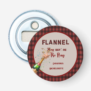 Décapsuleur Flannel Fling avant anneau rouge plaid bachelorett