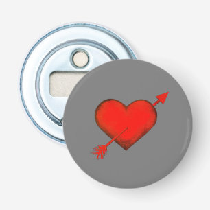 Décapsuleur Flèche de Cupid rouge sur bouton gris ouverture de