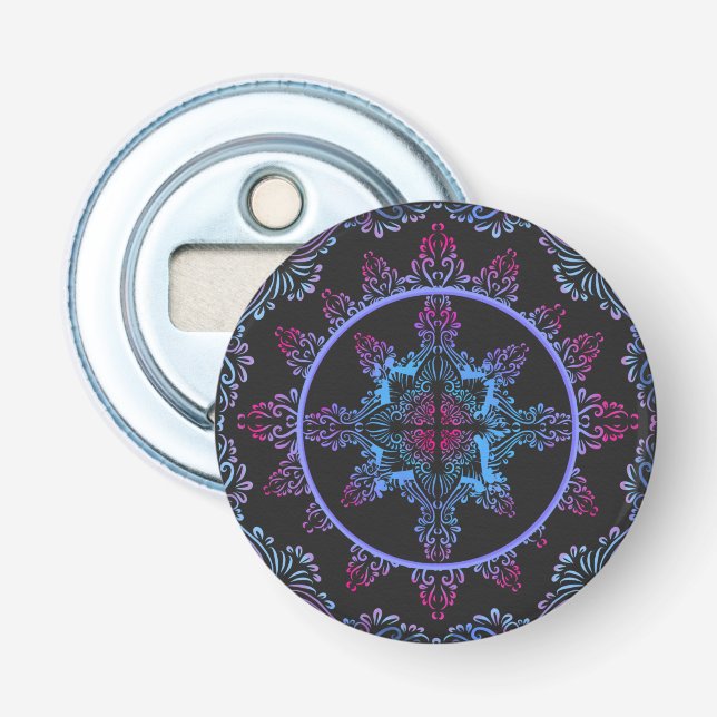 Décapsuleur Fleur de nuit Mandala (Devant)