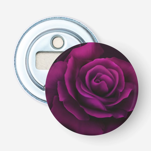 Décapsuleur Fleur gothique de rose violet-rouge (Devant)