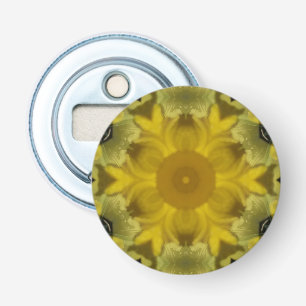Décapsuleur Fleur soleil éclate dorée