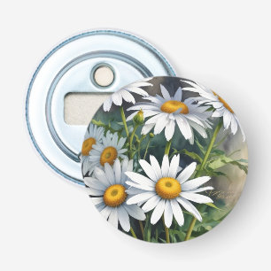Décapsuleur Fleurs et marguerites Elégante aquarelle