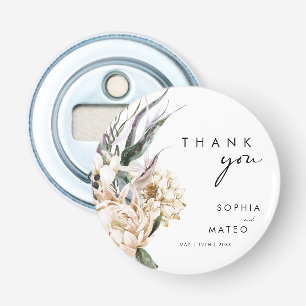Décapsuleur Floral blanc   Bouton de mariage Favor Ouverture d