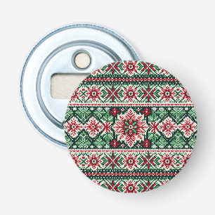 Décapsuleur Foire de Noël/hiver île rouge et verte