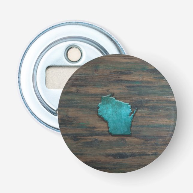 Décapsuleur Forme Wisconsin Turquoise (Devant)
