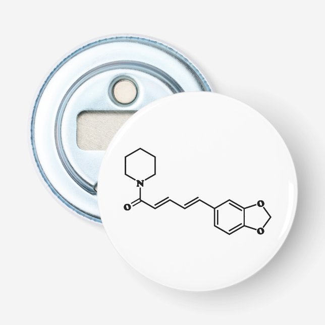 Décapsuleur Formule chimique moléculaire de poivre noir Piperi (Devant)