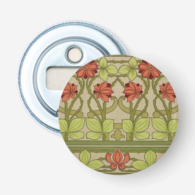 Décapsuleur Frieze Bordure Art Nouveau Floral (Devant)