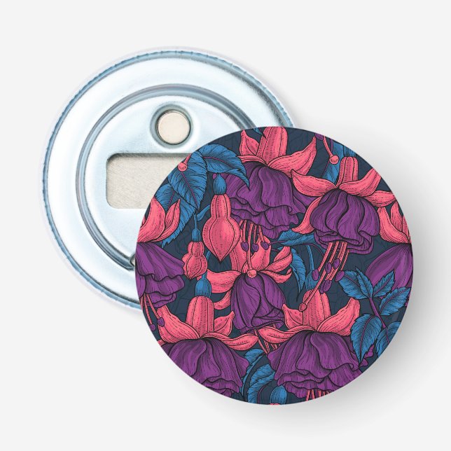 Décapsuleur Fuchsia en bleu et violet (Devant)