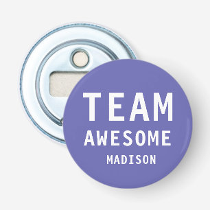 Décapsuleur Funky Team Awesome Purple Nom Personnalisé