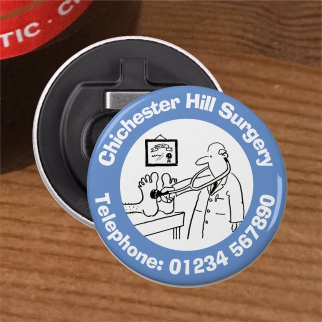 Décapsuleur Funny Doctor with Stéthoscope Checking Feet. (Créateur téléchargé)