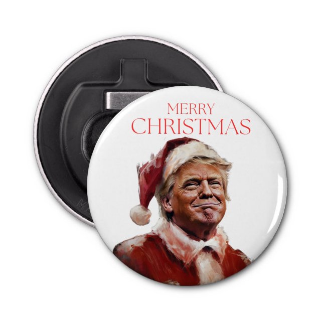 Décapsuleur Funny Trump Santa Claus Carte de Noël (Devant)