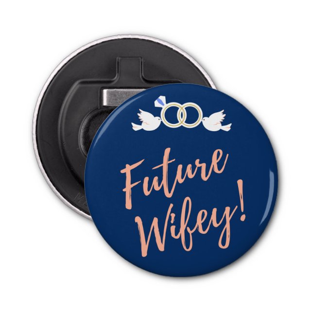 Décapsuleur Future Wifey Love Birds en Bleu Profond    (Devant)