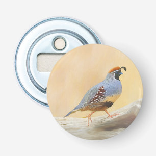 Décapsuleur Gambrel's Quail Painting Original Bird Art