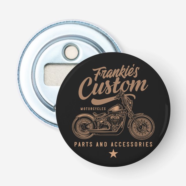Décapsuleur Garage de motocyclette Bobber personnalisé (Devant)