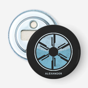 Décapsuleur Geek Sci Fi dénudé Futuristic Space Blue Ombre