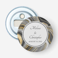 Géode moderne Gold & Grey Agate