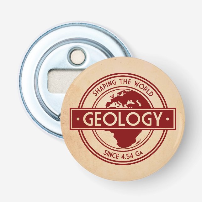 Décapsuleur Géologie - Façonner le Logo Mondial (Europe) (Devant)