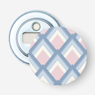 Décapsuleur géométrique Abstraite, bleue, rose et blanc cassé