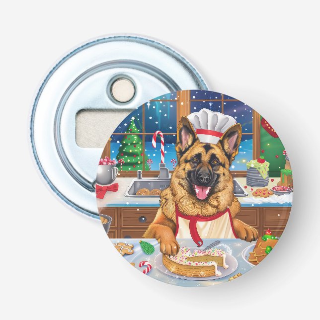 Décapsuleur Gîtes bergers allemands : Noël festif (Devant)